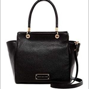 Marc Jacobs Black Leather Winged Shoulder Bag